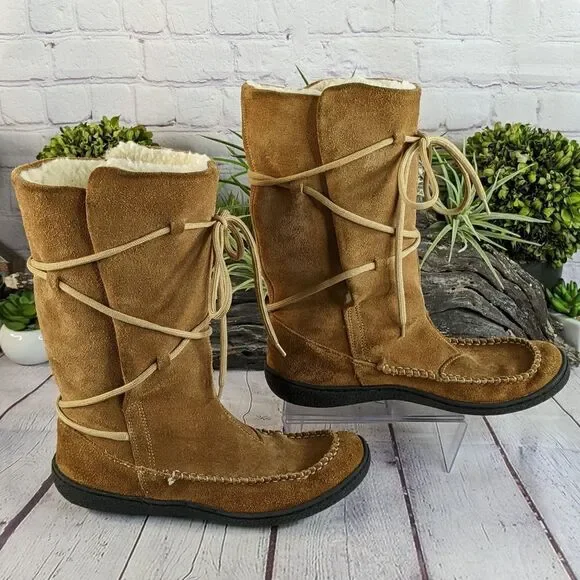 Tsonga Fleece Lined Leather Moc Style Boots - Picture 3 of 9